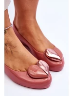 Damskie Baleriny Z Serduszkiem ZAXY LL285028 Różowe