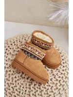 Detské snežnice so vzorom Zateplená kožušina Camel Mirirae Detské snežnice so vzorom Zateplená kožušina Camel Mirirae