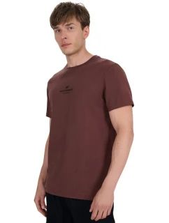 Pánske tričko 4F M2961 tmavohnedé 4FWAW25TTSHM2961 80S pánske