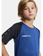 Craft Teamwear Squad Go Contrast Jersey Jr. Detské kontrastné športové tričko 82.2727 jasne červená/express Craft Teamwear Squad Go Contrast Jersey Jr. Detské kontrastné športové tričko 82.2727 jasne červená/express