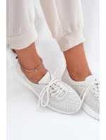 Skórzane Buty Sportowe Damskie Vinceza 41472 Białe