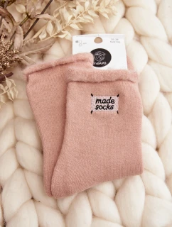 Damskie Grube Skarpety Różowe