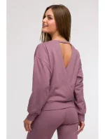 B293 Mikina s otvoreným chrbtom - heather