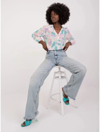 Blúzka D73771Z11162A ružovo-zelená - Sublevel