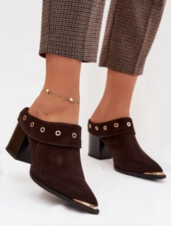 Žabky na podpätku model 225359 Krok vo veľkom štýle