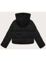 Dámska krátka zimná bunda s kapucňou J Style Black (16M9187-392) Dámska krátka zimná bunda s kapucňou J Style Black (16M9187-392)