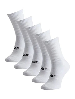 Pánske ponožky 4F M481 5 pack white 4FWMM00USOCM481 10S