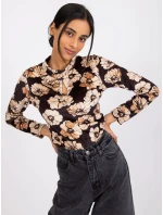 Blúzka DHJ BZ 6291.56P čierna a béžová