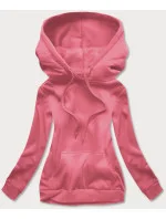 Cukrovo ružová dámska tepláková mikina (W02-58)