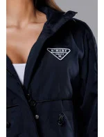 Tmavomodrá tenká dámska bunda s podšívkou (B8119-3) Tmavomodrá tenká dámska bunda s podšívkou (B8119-3)