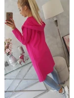 Dlhá pláštenka s kapucňou fuchsiová