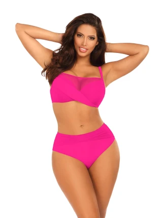 Dámske dvojdielne plavky Fashion 32 S1002N3-2 neon. ružová - Self