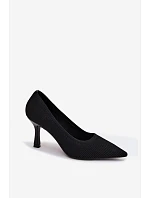 Materiálové Podpatky Lodičky Černé Lelissey