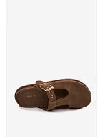 Dámské pantofle Mule z imitace semiše tmavě zelené Melvia