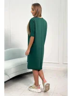 Dámske oversize šaty 9335 Tmavo zelená - Kesi Dámske oversize šaty 9335 Tmavo zelená - Kesi