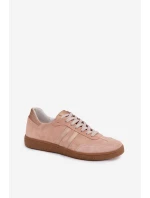 Zazoo N1068 Dámske semišové nízke tenisky Dirty Pink