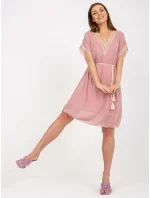 Šaty DHJ SK 1508.12 svetlo ružová