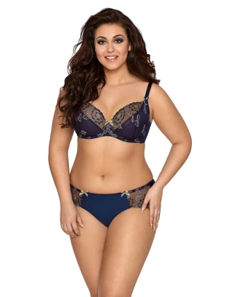 Dámska podprsenka V-9341 Tmavomodrá vzor - Axami Dámska podprsenka V-9341 Tmavomodrá vzor - Axami
