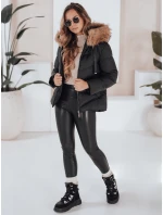 Dámska prešívaná bunda čierna FashionStreet TY5126 Dámska prešívaná bunda čierna FashionStreet TY5126