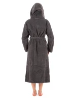 Unisex župan Athena s kapucňou 3116 antracit - Vestis