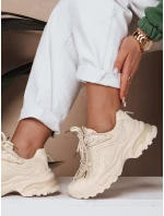 Dámske tenisky s hrubšou podrážkou LUXTRAIL beige FashionStreet ZY0615 Dámske tenisky s hrubšou podrážkou LUXTRAIL beige FashionStreet ZY0615