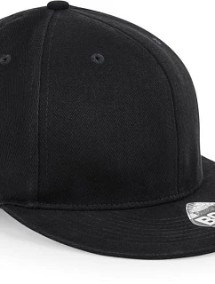 Beechfield B 665 6-panelová čiapka s plochým šiltom „Pro-Stretch Flat Peak“ 53.0665 čierna