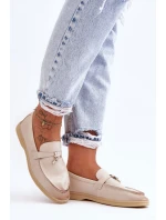 Klasyczne Mokasyny Damskie Beżowe Cortez