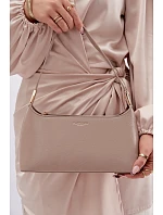 Kožená kabelka z eko kůže tmavě béžová Tielle