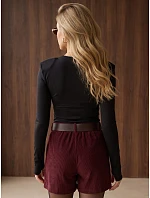 Dámska blúzka s dlhými rukávmi, čierna, FashionStreet RY2940 Dámska blúzka s dlhými rukávmi, čierna, FashionStreet RY2940