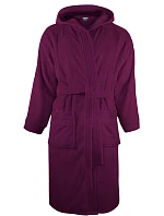 The One Towelling Bathrobe hooded Župan s kapucňou 48.1021 slivkový