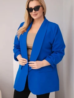 Dámska elegantná bunda nadrozmernej veľkosti Cornflower
