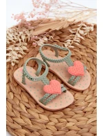 Sandałki Dziecięce Z Sercem 81997 Ipanema My First Baby Zielone