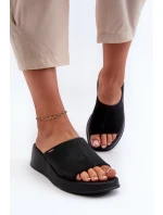 Pachnące Klapki Damskie Na Koturnie ZAXY LL285084 Czarne