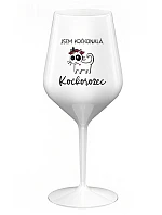 I'M A CAT. CAT - biely nerozbitný pohár na víno 470 ml
