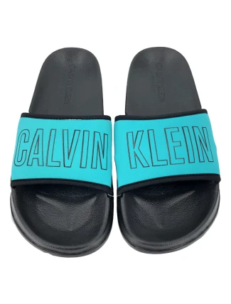Plážové šľapky KW0KW00728 tyrkysová - Calvin Klein Plážové šľapky KW0KW00728 tyrkysová - Calvin Klein