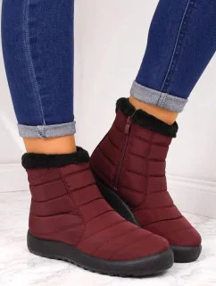 Dámske nepremokavé snehové topánky 9SN26-1467 EVE181C Burgundy - NOVINKY