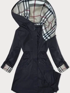Tmavomodrá bunda parka s ozdobnou podšívkou BH Forever (BH-2401)