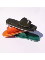 Žabky na suchý zips Kubota v khaki farbe K0000-100-005-19-1