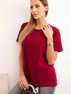 Dámska bavlnená blúzka klasického strihu vo vínovej farbe