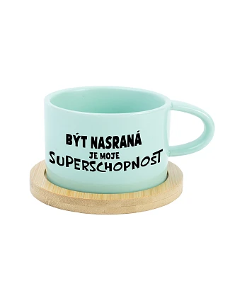 BÝT NASRANÁ JE MOJE SUPERSCHOPNOST - mint hrníček makronka 200 ml BÝT NASRANÁ JE MOJE SUPERSCHOPNOST - mint hrníček makronka 200 ml