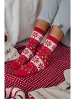 Dámské Punčochy Vánoční Perníčky Červené