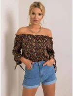 Blúzka D52211W10987A čierna a červená