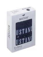 Pánske boxerky 3PACK 4277-1003 Tmavo modrá/sivá Mix vzor - Mustang