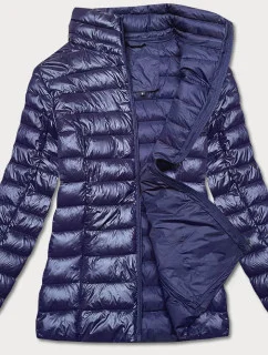 Tmavomodrá ľahká prešívaná dámska bunda (5M706-215)