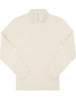 B&C My Polo 180 LSL Piqué – polokošeľa s dlhým rukávom 01.U425, smotanová