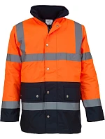 Yoko HVP 302 Hi-Vis Parka 79.P302, vysoká viditeľnosť, oranžová/námornícka modrá Yoko HVP 302 Hi-Vis Parka 79.P302, vysoká viditeľnosť, oranžová/námornícka modrá