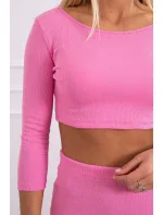 Súprava blúzky a sukne svetlo ružová