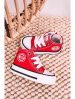 Dziecięce Wysokie Trampki Z Suwakiem BIG STAR HH374190 Czerwone