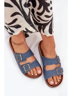 Dámske papuče na korkovej platforme s prackami Dark Denim Vesina Dámske papuče na korkovej platforme s prackami Dark Denim Vesina