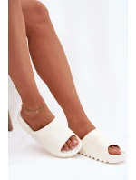 Dámské pantofle na platformě Ecru Olyria